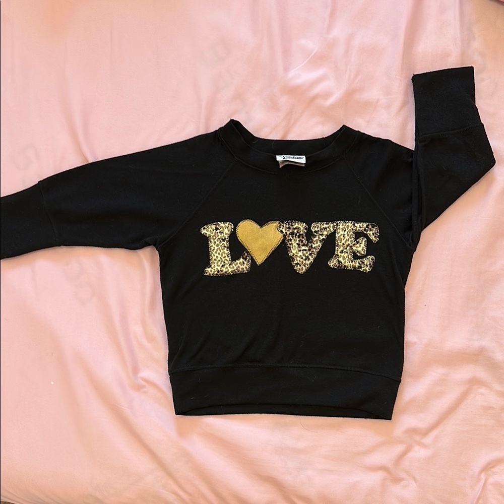 Gold and Black Heart Love Hoodie Sweatshirt